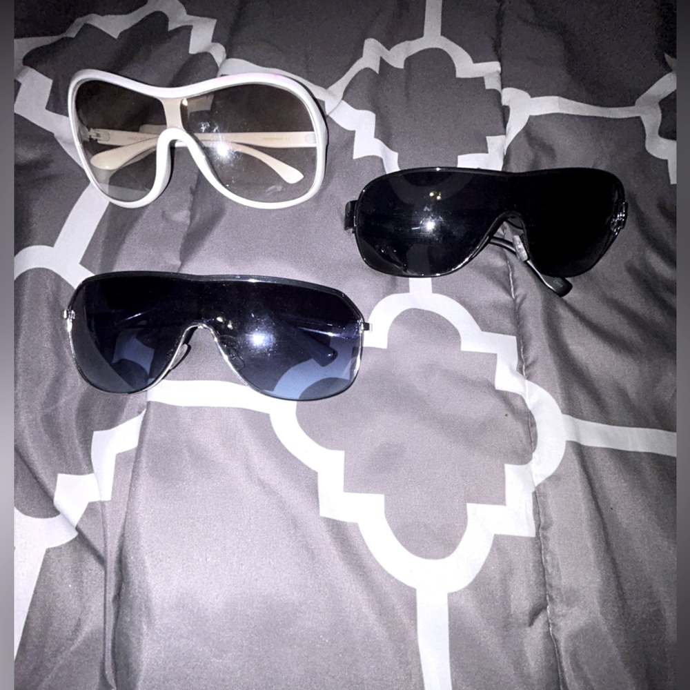 Cute Y2k wrap shield glasses